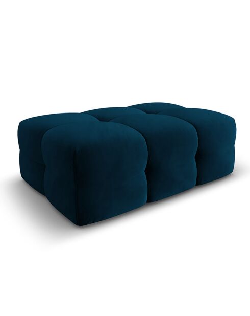 Pouf Velours Kendal bleu marine - 104x72x45 cm