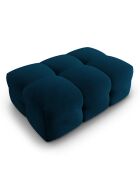 Pouf Velours Kendal bleu marine - 104x72x45 cm