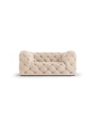 Loveseat en velours Loge beige - 143x93x80 cm