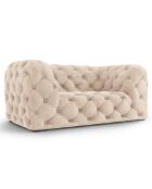 Loveseat en velours Loge beige - 143x93x80 cm