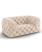 Loveseat en velours Loge beige - 143x93x80 cm