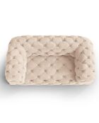 Loveseat en velours Loge beige - 143x93x80 cm