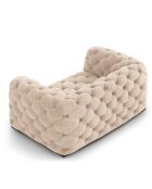 Loveseat en velours Loge beige - 143x93x80 cm