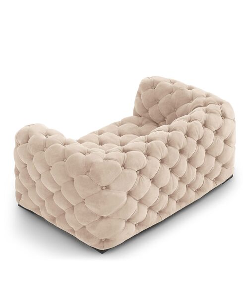 Loveseat en velours Loge beige - 143x93x80 cm