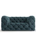 Loveseat en velours Loge bleu - 143x93x80 cm