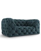 Loveseat en velours Loge bleu - 143x93x80 cm