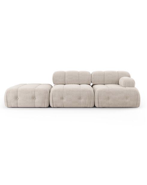 Canapé Modulable Gauche Ferento 3 Places beige - 288x96x71 cm