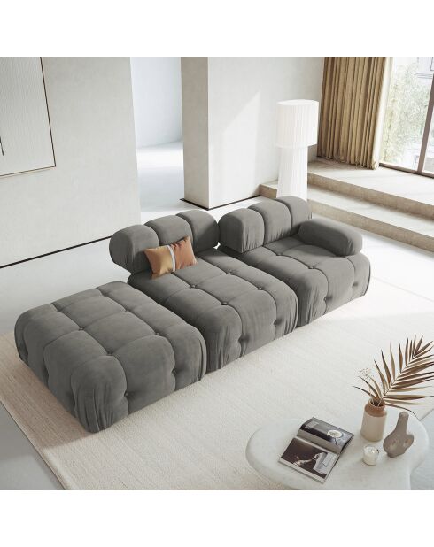 Canapé Modulable Gauche Ferento 3 Places gris - 288x96x71 cm