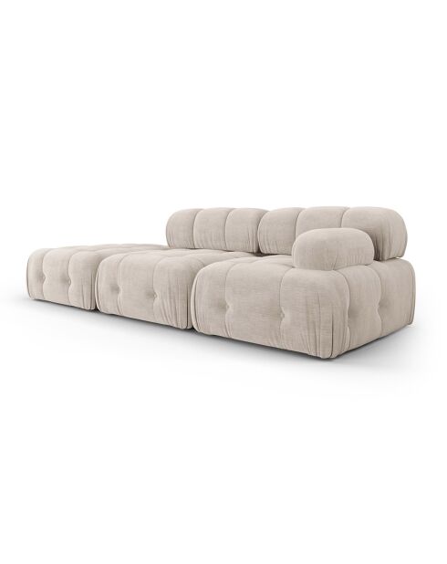 Canapé Modulable Gauche Ferento 3 Places beige - 288x96x71 cm