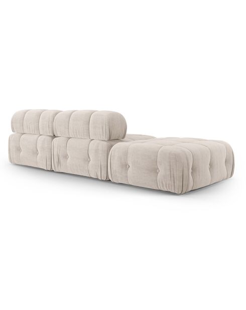 Canapé Modulable Gauche Ferento 3 Places beige - 288x96x71 cm