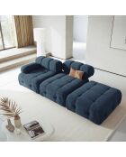 Canapé Modulable Droit Ferento 3 Places bleu - 288x96x71 cm