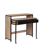 Bureau extensible manhattan bois/noir - 98.5x36x88 cm