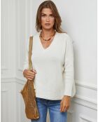 Pull en Laine & Cachemire mélangés Ginette écru