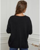 Pull en Laine & Cachemire mélangés Ginette noir