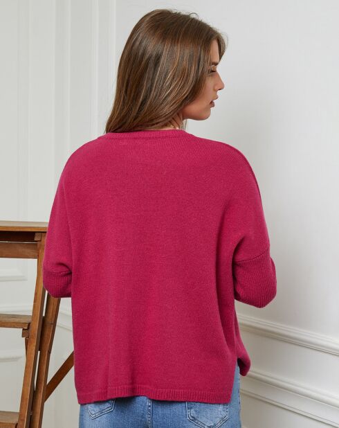 Pull en Laine & Cachemire mélangés Ginette prune