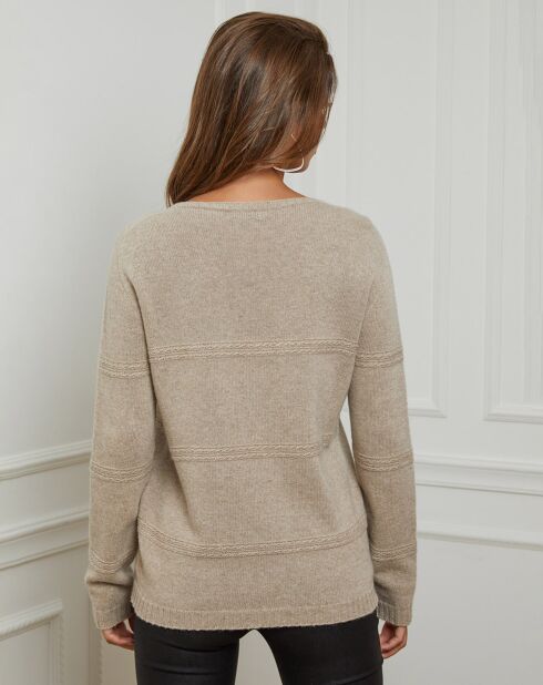 Pull en Laine & Cachemire mélangés Grant camel