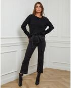 Pull en Laine & Cachemire mélangés Grant noir