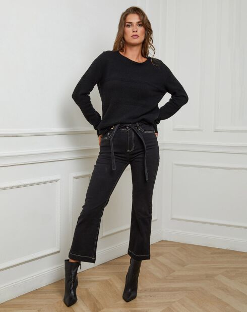 Pull en Laine & Cachemire mélangés Grant noir