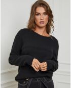 Pull en Laine & Cachemire mélangés Grant noir
