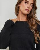 Pull en Laine & Cachemire mélangés Grant noir