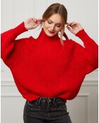 Roter Babypullover aus 100% Wolle