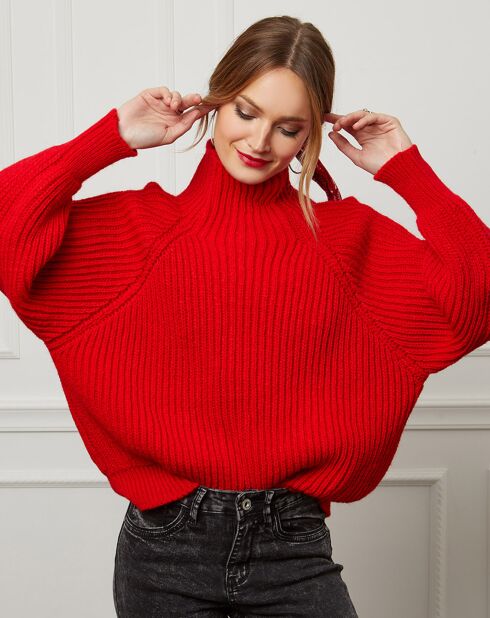 Pull 100% Laine Baby rouge
