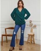 Blouse Lor vert bouteille