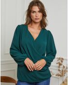 Blouse Lor vert bouteille