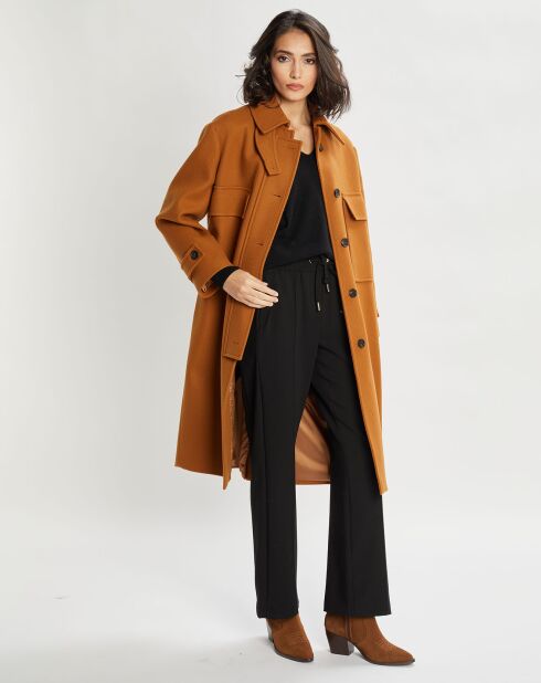 Manteau en Laine mélangée Maisel cognac
