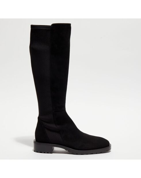 Bottes en Velours de Cuir 5050 Knee-Hi noires