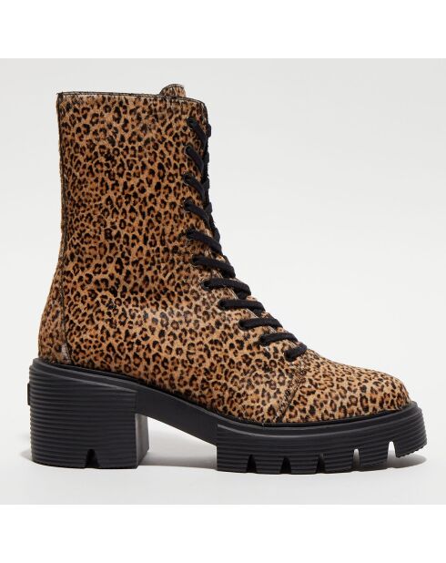 Boots en Cuir Soho classic marron - Talon 7 cm