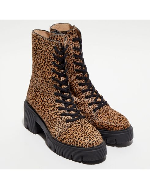 Boots en Cuir Soho classic marron - Talon 7 cm