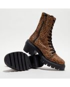 Boots en Cuir Soho classic marron - Talon 7 cm