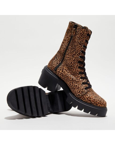 Boots en Cuir Soho classic marron - Talon 7 cm