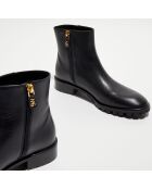 Bottines en Cuir Maelie noires