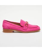 Mocassins en Velours de Cuir Owen Buckle peonia