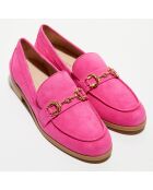 Mocassins en Velours de Cuir Owen Buckle peonia