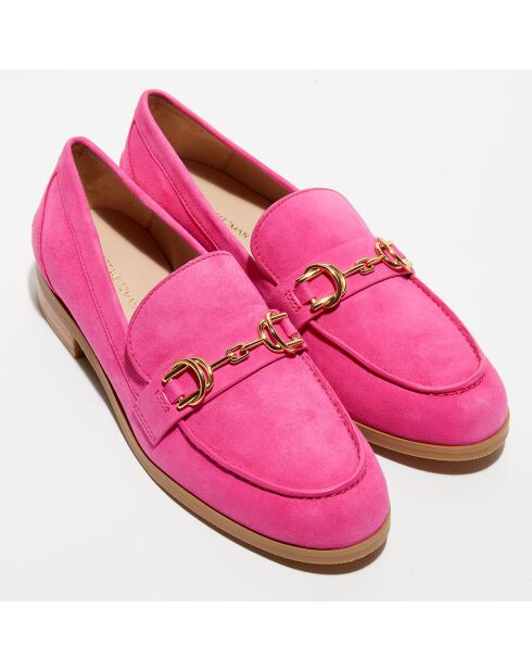 Mocassins en Velours de Cuir Owen Buckle peonia