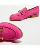 Mocassins en Velours de Cuir Owen Buckle peonia