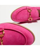 Mocassins en Velours de Cuir Owen Buckle peonia