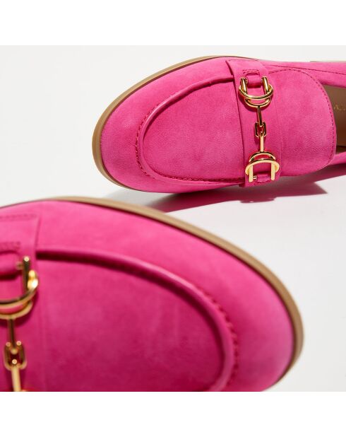 Mocassins en Velours de Cuir Owen Buckle peonia