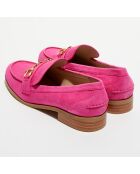 Mocassins en Velours de Cuir Owen Buckle peonia