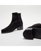 Bottines en Velours de Cuir Easyon Reserve noires