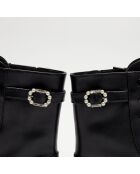 Boots en Cuir Dazzle noires