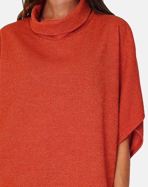 Pull Poncho flamme orange