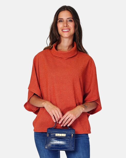 Pull Poncho flamme orange