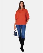 Pull Poncho flamme orange