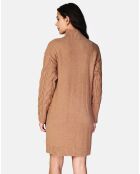 Robe Tréssée camel foncé