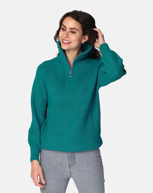 Pull Camille vert virid