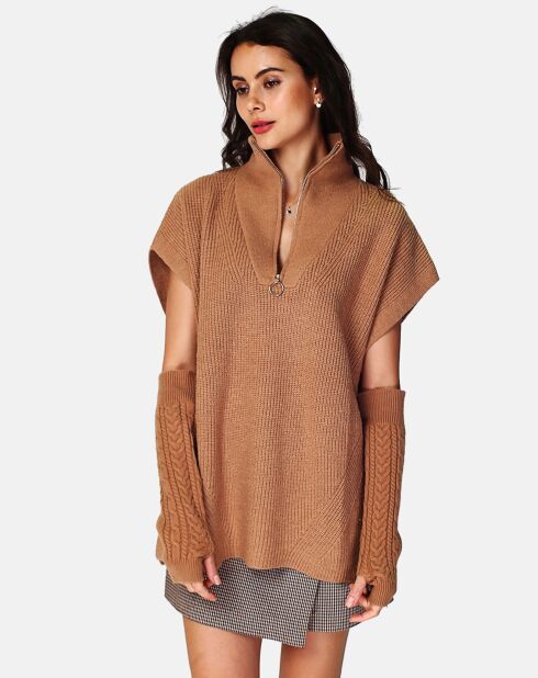 Mitaines Lola camel foncé